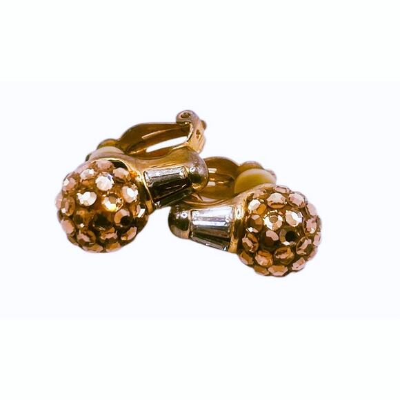 Set of Two Rhinestone Clip Earrings - Picture 4 of 6